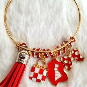 Minnie Mouse Red Charms Bracelet